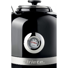 Электрочайник Ariete Moderna 2854/02 черный, 1.7 л, 2000 Вт, скрытый нагревательный элемент