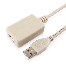 Кабель Gembird USB 2.0 удлинительный, активный 4.8м AM/AF, черный