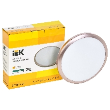 Светильник IEK LED ДПБ 3201 12Вт IP54 4000K круг розовое золото