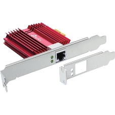 Сетевой адаптер 10 Gigabit PCI-E network adapter, 1 PCI Express 3.0 X4 interface, 1 100/1000/10000Mbps Ethernet port, come with Low-Profile and Full-Height Brackets