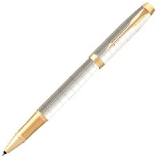 Ручка роллер Parker IM Premium T318 (CW2143646) Pearl GT, F, черные чернила, подарочная коробка