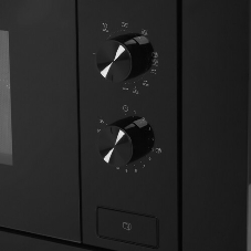Встраиваемая микроволновая печь Gorenje, 20 л, 5 уровней мощности, 15 автопрограмм, электронное управление, дисплей, гриль, поворотный стол, цвет черный, ВxШxГ 38х56.8х34 см