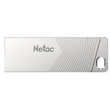Флешка USB Netac UM1 (NT03UM1N-128G-32PN), 128Gb, USB 3.2, R/W 150/45, серебристый
