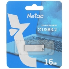 Флешка USB Netac UM1 (NT03UM1N-016G-32PN), 16Gb, USB 3.2, R/W 150/45, серебристый