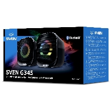 Акустическая система 2.0 АС SVEN G345, черный, (10 Вт, RGB, питание USB, Bluetooth)
