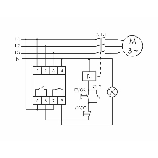 Реле контроля фаз CZF-BR (3х400/230+N 8А 1перекл. IP20 монтаж на DIN-рейке) F&F EA04.001.003