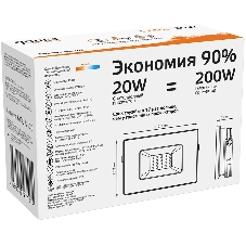 Прожектор светодиодный GAUSS 613527120 LED 20W 1300lm IP65 3000К черный 1/60
