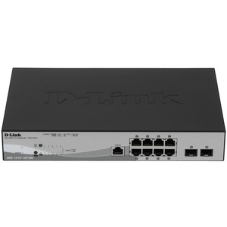Коммутатор D-Link DGS-1210-10P/ME/A1A, 8×1 Гбит/с + 2×1 Гбит/с SFP, управляемый