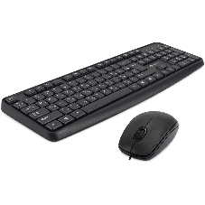 Комплект клавиатура+мышь Oklick S603 проводной, USB, 1200 DPI, чёрный