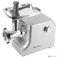 Мясорубка электрическая Moulinex ME858D32 серебристый, 2100 Вт, 5.5 кг/мин, реверс, защита от перегрузки, насадки - 8