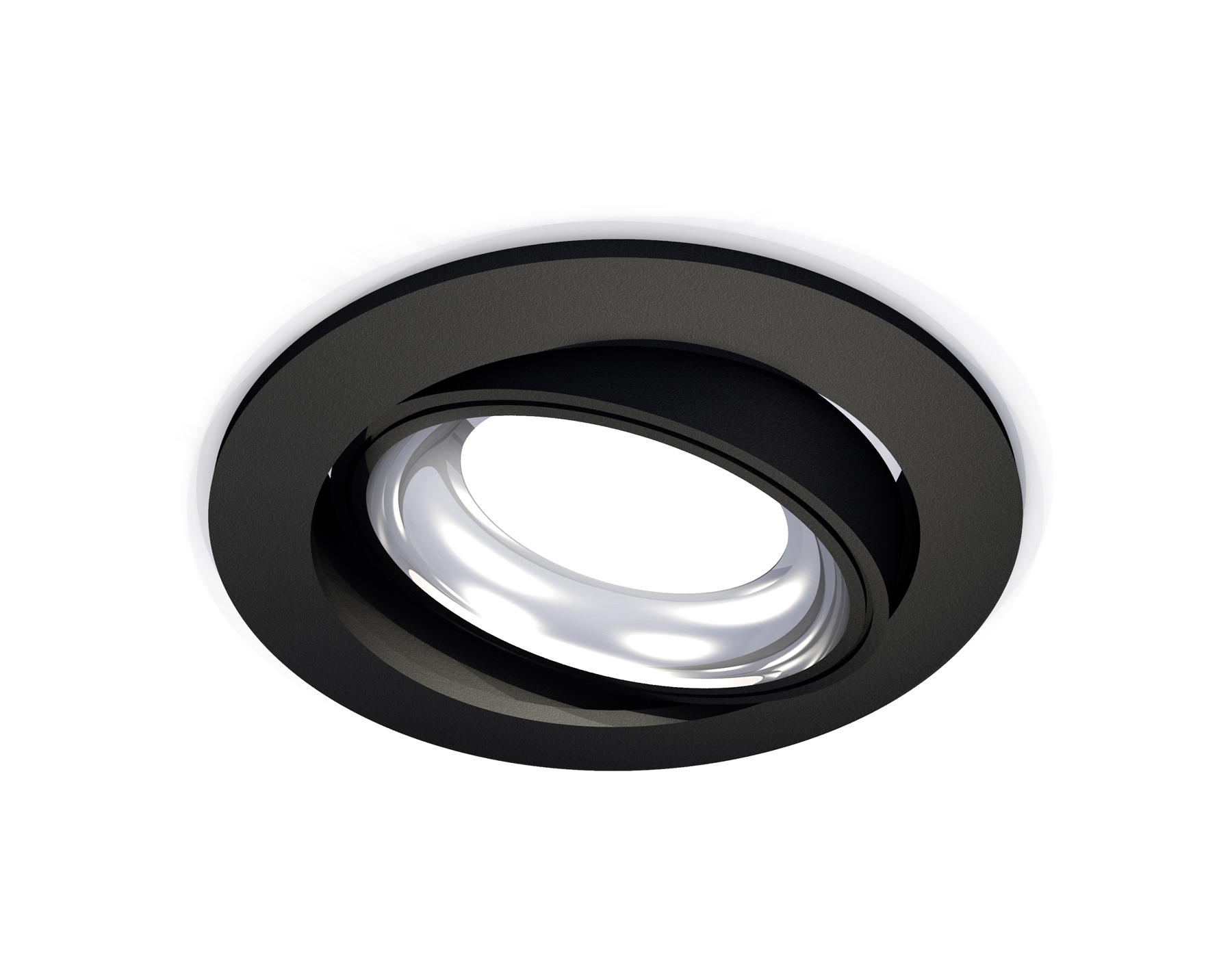Комплект встраиваемого поворотного светильника Ambrella light XC7652002 SBK/PSL черный песок/серебро полированное MR16 GU5.3 (C7652, N7023)