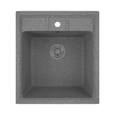 Мойка для кухни BAU Stil Gray stone 45х50, выпуск с сифоном в комплекте, серый камень