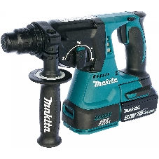 Перфоратор Makita DHR242RFE Перфоратор, ак б\щет,SDS+,{18В,2х3Ач Li-ion,3реж,2.4Дж,0-4700у\м,3.3кг,чем,подсвет,совмест с 4Ач Li-ion}