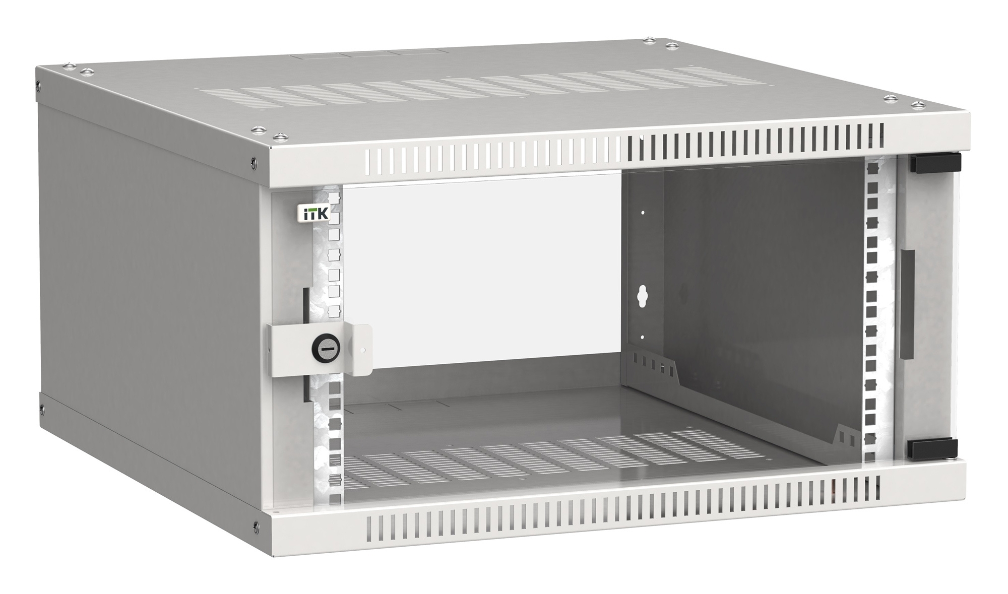 Шкаф ITK LWE3-06U66-GF LINEA WE 6U 600x600 мм дверь стекло серый