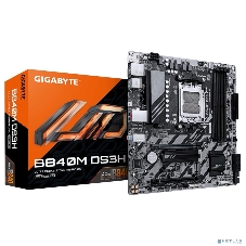 Материнская плата Gigabyte B840M DS3H, AM5, AMD B840, 4xDDR5, 4xSATA, 2xM.2, 1xPCIe 4.0 x16, 1xPCIe 3.0 x4, 2xDP, 1xHDMI, 1x2.5Gb LAN, 3xUSB-A 5Gbps, 8xUSB-A 2.0, 1xUSB-C 5Gbps, 3x3.5 мм, 7.1, mATX