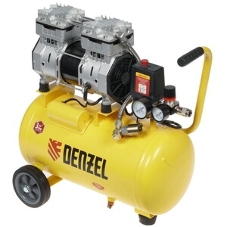 Компрессор Denzel DLS950/24 безмаслянный малошумный 950 Вт, 165 л/мин,ресивер 24 л