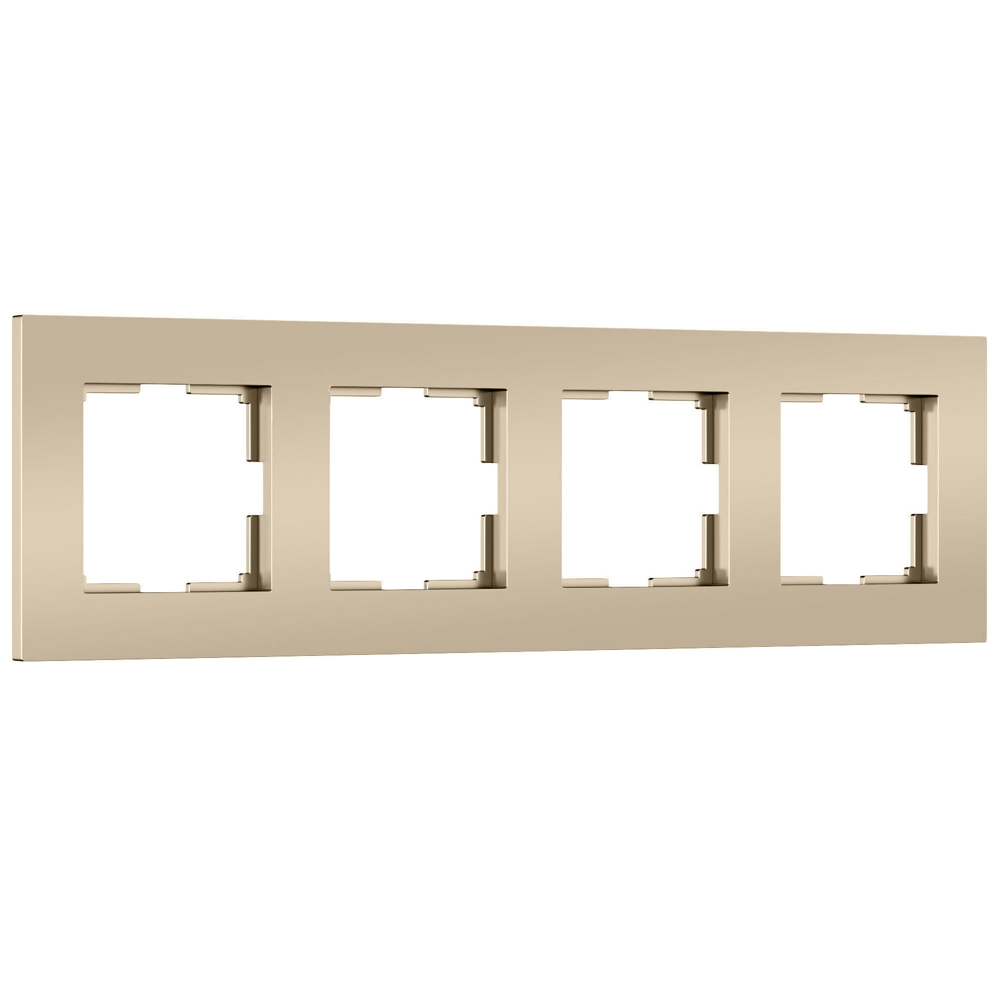 Рамка на 4 поста Slab (шампань софт) W0042911