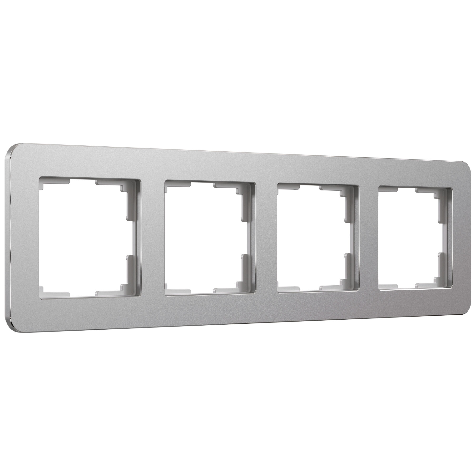 Рамка на 4 поста Platinum (алюминий) W0042606
