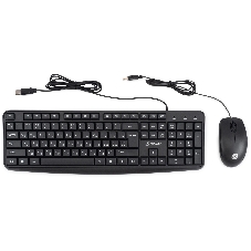Комплект клавиатура+мышь Oklick S603 проводной, USB, 1200 DPI, чёрный