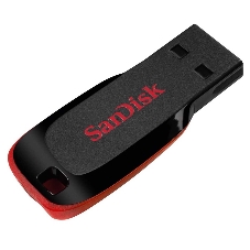 Флешка USB Sandisk CZ50 Cruzer Blade (SDCZ50-032G-B35), 32Gb, USB 2.0, R/W 15/4, черный/красный
