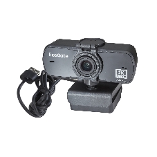 Веб-камера ExeGate Stream C940 Wide 2K 2560x1440, 30 кадр/с, USB Type-A, микрофон (шумоподавление), универсальное крепление, штатив в комплекте