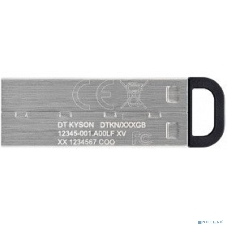 Флешка USB Kingston DataTraveler KYSON (DTKN/128 Gb), 128Gb, USB 3.2 Gen 1, R/W 200/60, серебристый/черный