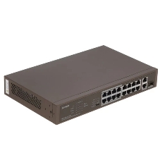 Коммутатор неуправляемый IP-COM F1118P-16-150W PoE, 18 портов, 18х100 Мбит/с, 2x1 Гбит/с, PoE 16х30 Вт (до 130Вт)