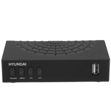 Приставка для цифрового ТВ Hyundai H-DVB440 черный, DVB-T2, DVB-T, DVB-C, HDMI, USB 2.0 x2