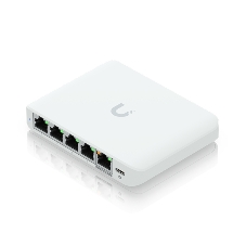 Коммутатор Ubiquiti UniFi Switch Flex Mini 2.5G Compact, 4×2.5 Гбит/с + 1×2.5 Гбит/с PoE In, настраиваемый