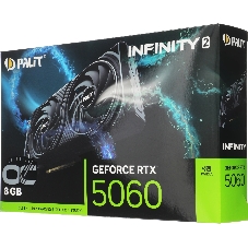 Видеокарта Palit NVIDIA GeForce RTX 5060 INFINITY 2 OC , 8 ГБ GDDR7, 128 бит, PCI-e 5.0, 1xHDMI, 3xDP, 2512 МГц