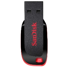 Флешка USB Sandisk CZ50 Cruzer Blade (SDCZ50-032G-B35), 32Gb, USB 2.0, R/W 15/4, черный/красный