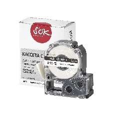 Кассета с лентой S'OK by Sakura Printing BLK5WBA11 для Epson, черный на белом, 11мм/2.5м