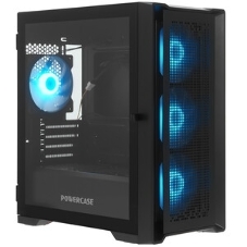 Корпус PowerCase ByteFlow Micro Black LE, Micro-Tower, чёрный