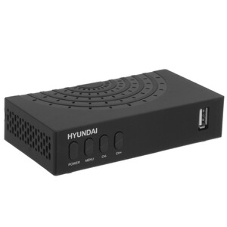 Приставка для цифрового ТВ Hyundai H-DVB440 черный, DVB-T2, DVB-T, DVB-C, HDMI, USB 2.0 x2