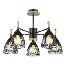 Светильник Ambrella light TR8015/5 BK черный E27*5 max 40W D600*385