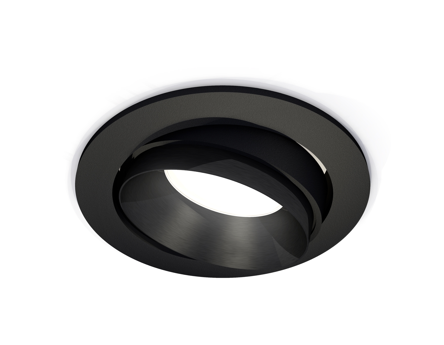 Комплект встраиваемого поворотного светильника Ambrella light XC7652021 SBK/PBK черный песок/черный полированный MR16 GU5.3 (C7652, N7031)