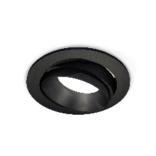 Комплект встраиваемого поворотного светильника Ambrella light XC7652021 SBK/PBK черный песок/черный полированный MR16 GU5.3 (C7652, N7031)