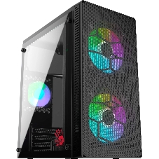 Компьютерный корпус Bloody BD-CC101 черный без БП mATX 1x80мм 1x92мм 2x120мм 2xUSB 2.0 1xUSB 3.0 audio