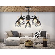 Светильник Ambrella light TR8015/5 BK черный E27*5 max 40W D600*385