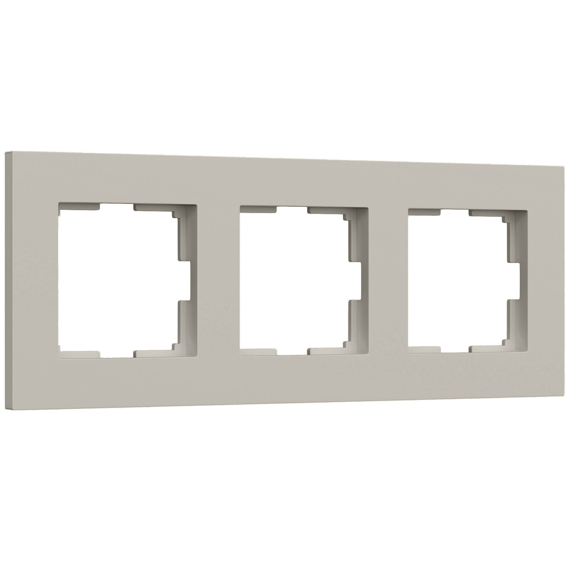 Рамка на 3 поста Slab (дымчатый софт) W0032917
