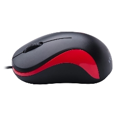 Мышь проводная Oklick 115S черный/красный, 1200 dpi, USB, кнопки - 3