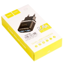 Сетевое зарядное устройство C12 Smart dual USB charger, черный