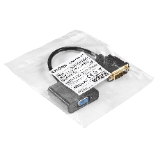 Кабель DVI-D-VGA ExeGate EX-CC-DVID-VGAF-0.2 (25M/15F, 0,2м, позолоченные контакты)