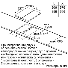 Индукционная варочная панель Bosch PIB375FB1E/Домино, 30 см, индукция, скошенный край