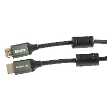 Кабель аудио-видео Buro HDMI (m)/HDMI (m) 2м. феррит.кольца позолоченные контакты черный