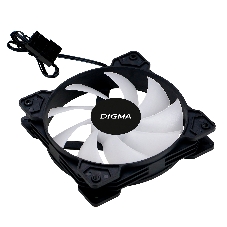 Вентилятор для корпуса Digma DFAN-FRGb1 черный, 120 мм, 1200 об/мин, 23 дБ, 4 pin