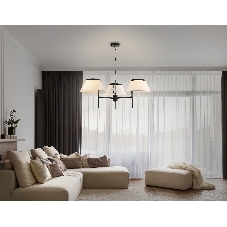 Светильник Ambrella light LH72451/3 BK/WH черный/белый Е14/3 max 40W D800*290-1080