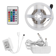 Лента светодиодная GLS-5050-30-7.2-12-IP20-PRO-RGB-3-KIT готовый комплект 3м с адаптером и IR контроллером Лента светодиодная GLS-5050-30-7.2-12-IP20-PRO-RGB-3-KIT готовый комплект 3м с адаптером и IR контроллером