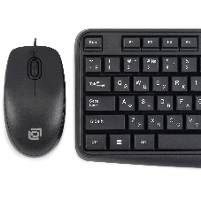 Комплект клавиатура+мышь Oklick S603 проводной, USB, 1200 DPI, чёрный