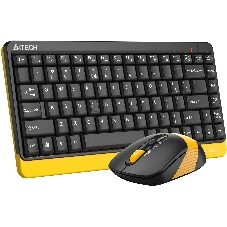 Комплект клавиатура+мышь A4Tech FStyler F1110 Bumblebee проводной, USB, 1200 DPI, жёлтый/чёрный